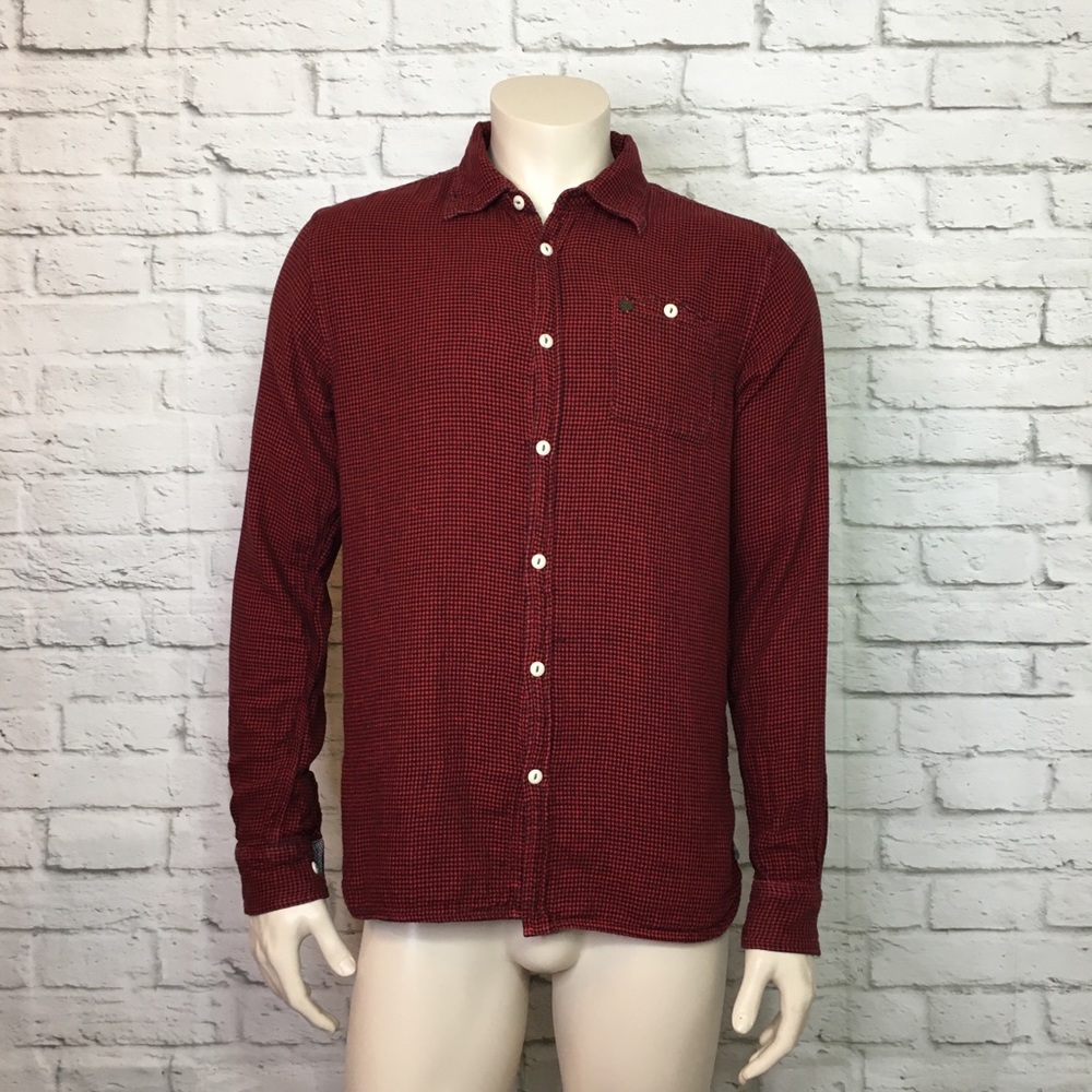 Scotch & Soda Shirt Houndstooth Button Down Large